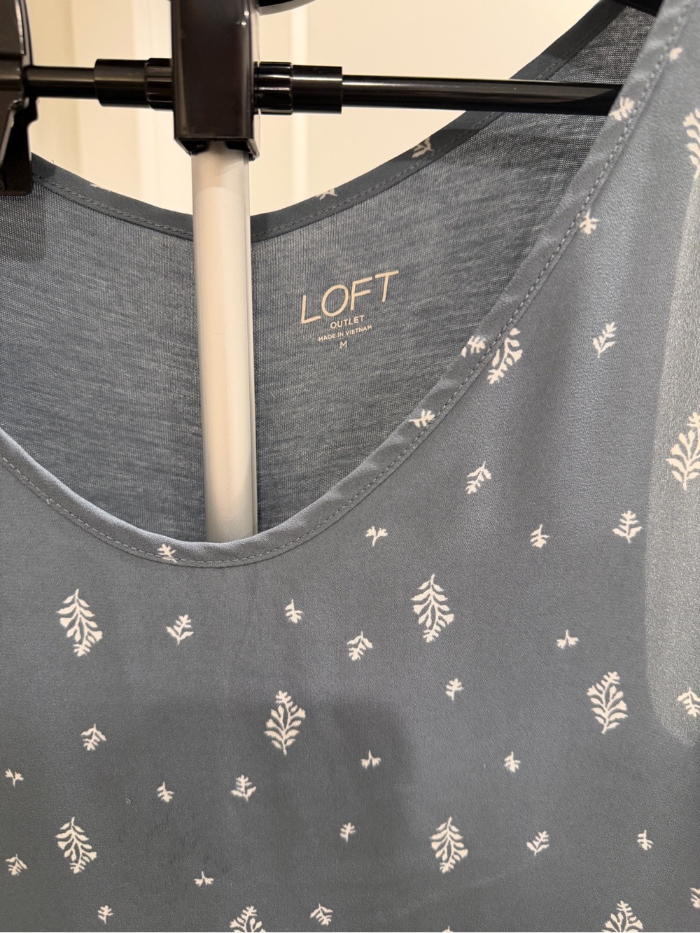 LOFT Blue Floral Print Camisole